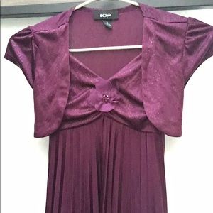 Girl’s Holiday Party Dressy Pleated Skirt Dress